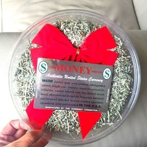 Money wreath real money